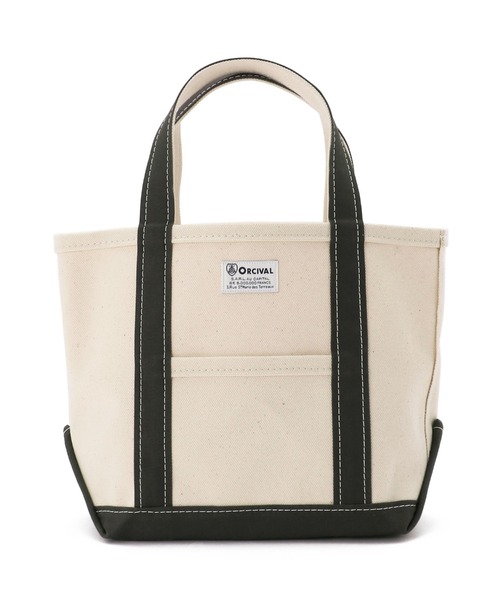 ORCIVAL（オーシバル）の「ORCIVAL (オーシバル）　24oz CANVAS TOTE BAG　キャンバストートバッグ SMALL /RC-7060 HVC（トートバッグ・レディース・チャコールグレー/ライトグレー/ライトブルー/ブルーグレー/アイボリー/グレー系その他/チョコ/ライトイエロー/ピンクベージュ・FREE）」の5枚目の写真