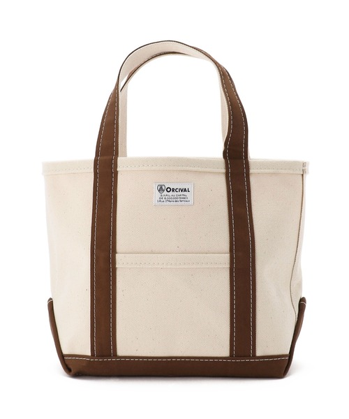 ORCIVAL（オーシバル）の「ORCIVAL (オーシバル）　24oz CANVAS TOTE BAG　キャンバストートバッグ SMALL /RC-7060 HVC（トートバッグ・レディース・チャコールグレー/ライトグレー/ライトブルー/ブルーグレー/アイボリー/グレー系その他/チョコ/ライトイエロー/ピンクベージュ・FREE）」の6枚目の写真