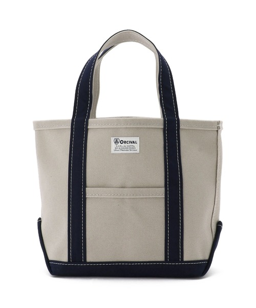 ORCIVAL（オーシバル）の「ORCIVAL (オーシバル）　24oz CANVAS TOTE BAG　キャンバストートバッグ SMALL /RC-7060 HVC（トートバッグ・レディース・チャコールグレー/ライトグレー/ライトブルー/ブルーグレー/アイボリー/グレー系その他/チョコ/ライトイエロー/ピンクベージュ・FREE）」の4枚目の写真