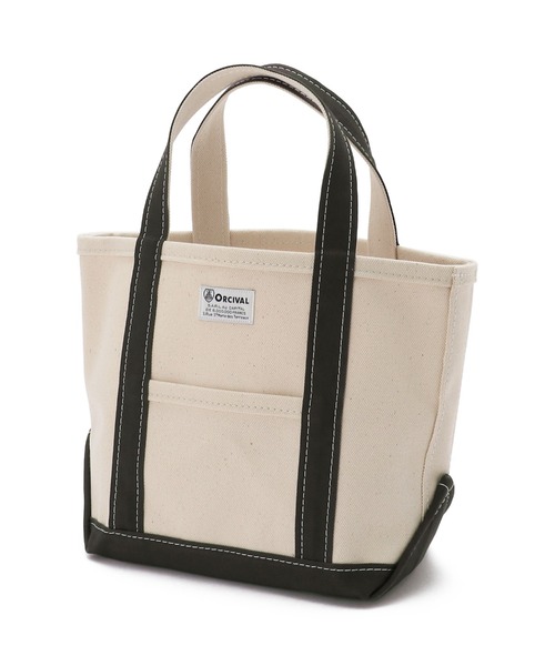 ORCIVAL（オーシバル）の「ORCIVAL (オーシバル）　24oz CANVAS TOTE BAG　キャンバストートバッグ SMALL /RC-7060 HVC（トートバッグ・レディース・チャコールグレー/ライトグレー/ライトブルー/ブルーグレー/アイボリー/グレー系その他/チョコ/ライトイエロー/ピンクベージュ・FREE）」の10枚目の写真