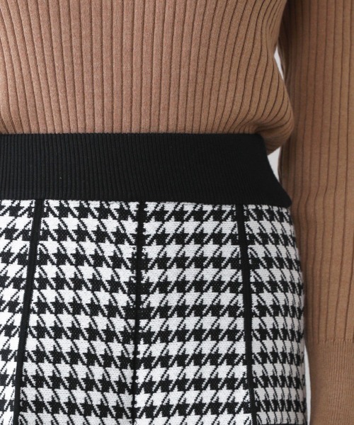 Bou Jeloud（ブージュルード）の「MIXパターンチェックニットスカート（スカート・レディース・ブラック/ベージュ・FREE）」の15枚目の写真