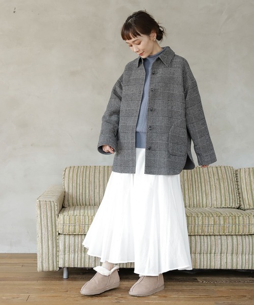 studio CLIP（スタディオクリップ）の「フェイクムートン撥水ブーツ21（ブーツ・レディース・ブラック/ベージュ/グレー・LARGE/MEDIUM）」の21枚目の写真