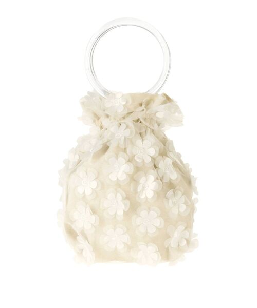 merry jenny（メリージェニー）の「アクリルハンドルおはなbag（ハンドバッグ・レディース・ブラック/オフホワイト・FREE）」の19枚目の写真