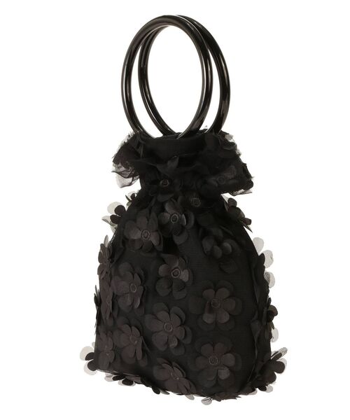 merry jenny（メリージェニー）の「アクリルハンドルおはなbag（ハンドバッグ・レディース・ブラック/オフホワイト・FREE）」の20枚目の写真