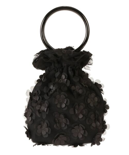 merry jenny（メリージェニー）の「アクリルハンドルおはなbag（ハンドバッグ・レディース・ブラック/オフホワイト・FREE）」の21枚目の写真