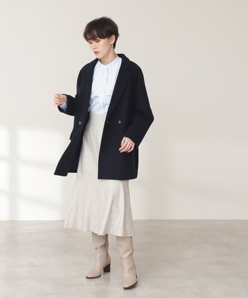 N.（N. Natural Beauty Basic）（エヌエヌナチュラルビューティーベーシック）の「◆ウォームタッチマーメイドスカート（スカート・レディース・ブルー/モカ/ナチュラル・MEDIUM）」の10枚目の写真