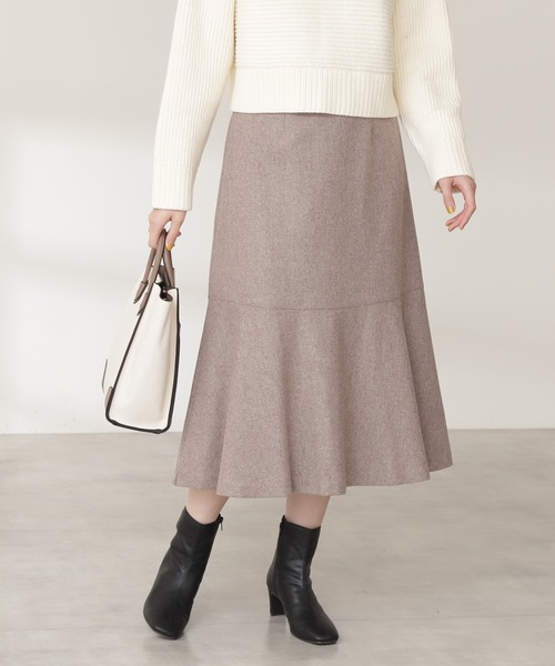 N.（N. Natural Beauty Basic）（エヌエヌナチュラルビューティーベーシック）の「◆ウォームタッチマーメイドスカート（スカート・レディース・ブルー/モカ/ナチュラル・MEDIUM）」の8枚目の写真