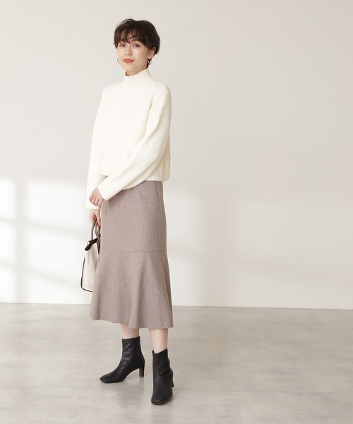 N.（N. Natural Beauty Basic）（エヌエヌナチュラルビューティーベーシック）の「◆ウォームタッチマーメイドスカート（スカート・レディース・ブルー/モカ/ナチュラル・MEDIUM）」の16枚目の写真