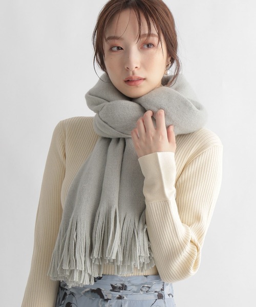 Andemiu（アンデミュウ）の「ラッセルボリュームマフラー268514（マフラー・レディース・ブラウン/グレー/ライトグリーン・FREE）」の6枚目の写真