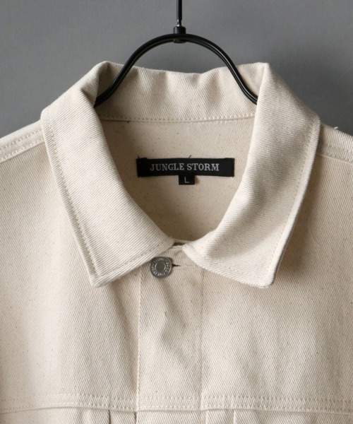 SITRY（シトリー）の「ファーストタイプ ワイドデニムジャケット（デニムジャケット・メンズ・ネイビー/オフホワイト/サックスブルー・M/L）」の6枚目の写真