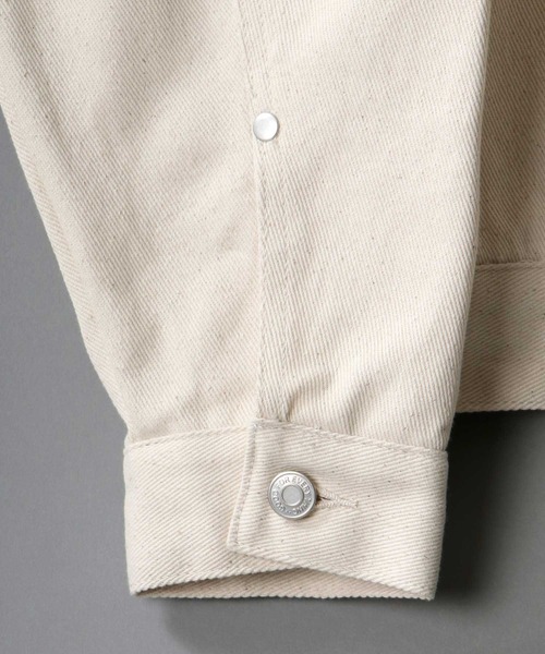 SITRY（シトリー）の「ファーストタイプ ワイドデニムジャケット（デニムジャケット・メンズ・ネイビー/オフホワイト/サックスブルー・M/L）」の8枚目の写真