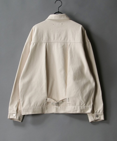 SITRY（シトリー）の「ファーストタイプ ワイドデニムジャケット（デニムジャケット・メンズ・ネイビー/オフホワイト/サックスブルー・M/L）」の14枚目の写真