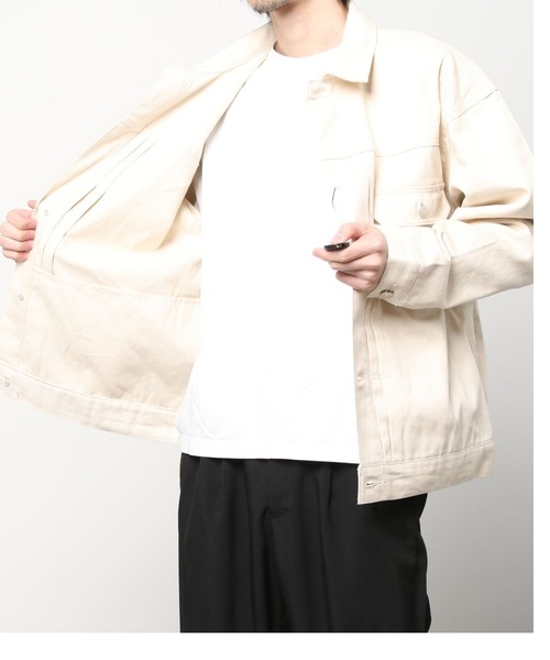 SITRY（シトリー）の「ファーストタイプ ワイドデニムジャケット（デニムジャケット・メンズ・ネイビー/オフホワイト/サックスブルー・M/L）」の13枚目の写真