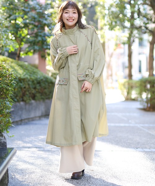 チチカカ（チチカカ）の「ナイロンテントコート（その他アウター・レディース・カーキ/ブラック・FREE）」の5枚目の写真