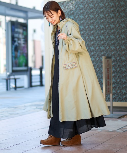 チチカカ（チチカカ）の「ナイロンテントコート（その他アウター・レディース・カーキ/ブラック・FREE）」の8枚目の写真