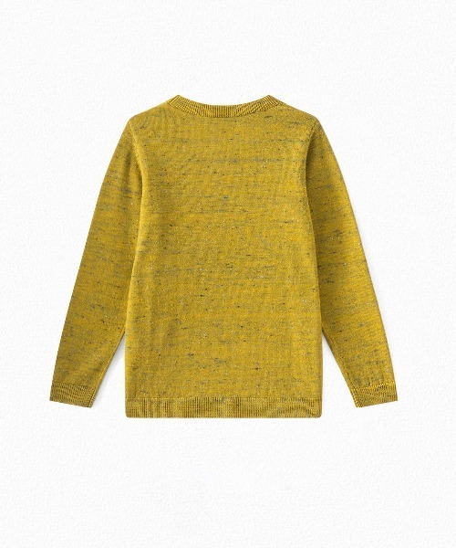 Bonpoint(ボンポワン)の「メリノウールセーター(ニット/セーター・キッズ・イエロー×グリーン・115/105/125)」の2枚目の写真