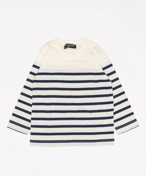 LB CLUB（エルビークラブ）の「ボーダーＴシャツ（Tシャツ/カットソー・キッズ・ピンク/ネイビー・110/90/120/100/130/80）」の2枚目の写真