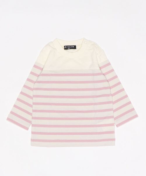 LB CLUB（エルビークラブ）の「ボーダーＴシャツ（Tシャツ/カットソー・キッズ・ピンク/ネイビー・110/90/120/100/130/80）」の7枚目の写真