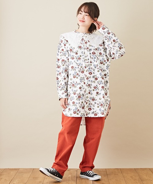 CUBE SUGAR（キューブシュガー）の「タイプライタークロス レース セーラー 付け襟（付け襟・レディース・ホワイト/ブラック・M）」の9枚目の写真