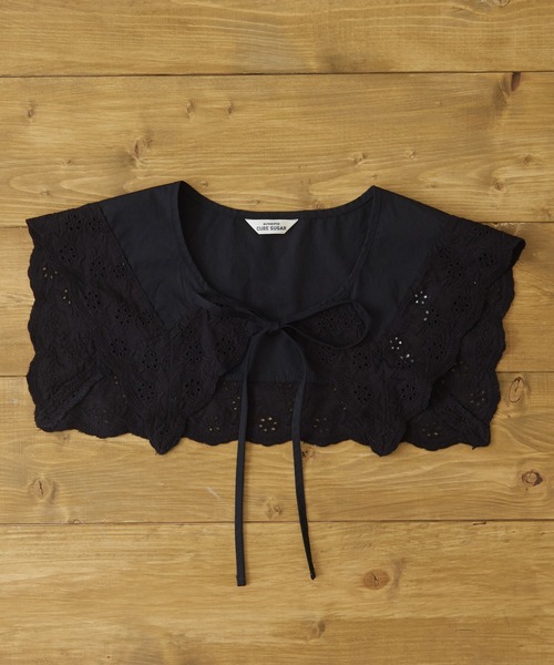 CUBE SUGAR（キューブシュガー）の「タイプライタークロス レース セーラー 付け襟（付け襟・レディース・ホワイト/ブラック・M）」の4枚目の写真