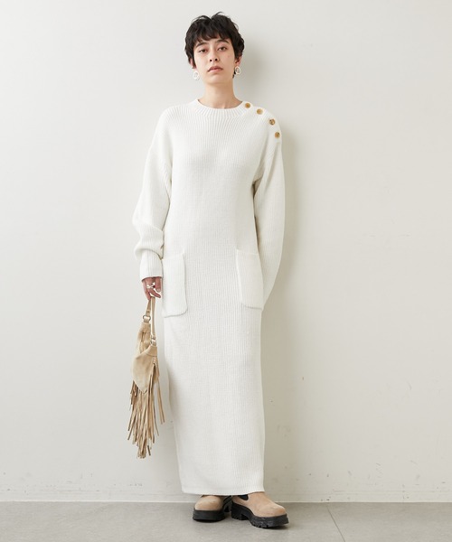 Whim Gazette(ウィムガゼット)の「リラックスニットワンピース Whim Gazette(ウィムガゼット)の「リラックスニットワンピース
