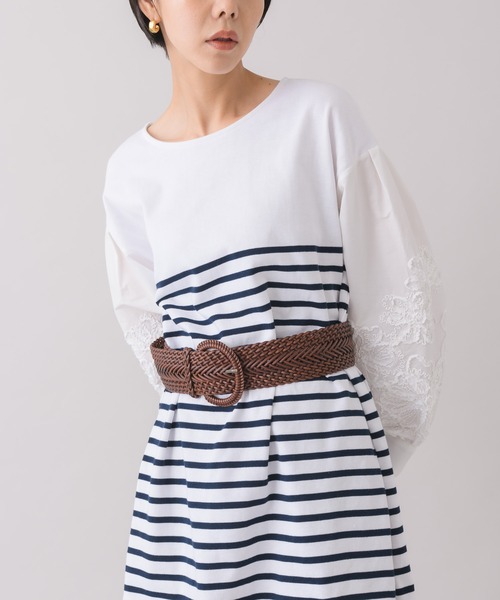 KATHARINE ROSS(キャサリンロス)の「【KATHARINE ROSS】再生革メッシュ太ベルト WEB限定(ベルト・レディース・ベージュ/ブラウン/ゴールド/キャメル・MEDIUM)」の9枚目の写真
