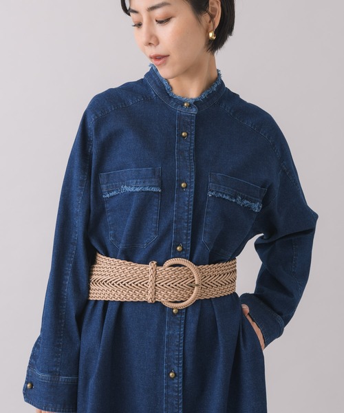 KATHARINE ROSS(キャサリンロス)の「【KATHARINE ROSS】再生革メッシュ太ベルト WEB限定(ベルト・レディース・ベージュ/ブラウン/ゴールド/キャメル・MEDIUM)」の10枚目の写真