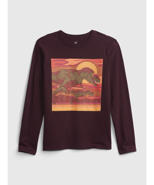 GAP（ギャップ）の「オーガニックコットン100% グラフィック Tシャツ (キッズ)（Tシャツ/カットソー・キッズ・イエロー/グリーン/ブラック系その他/レッド系その他/ワイン・S/M/L/XL/XXL/XS）」の5枚目の写真