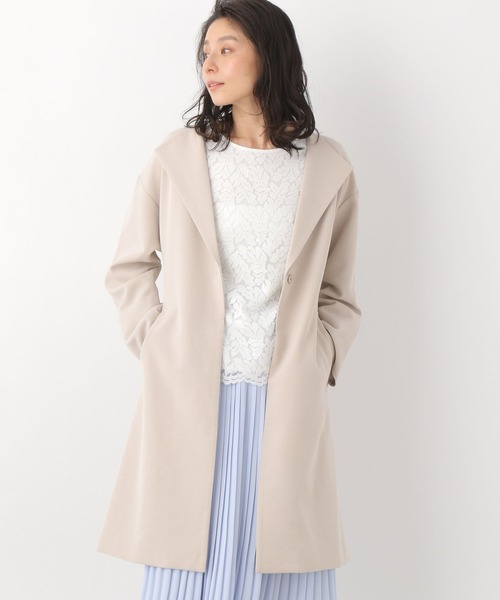 LEPSIM(レプシィム)の「ガウンコート 260648(トレンチコート・レディース・ネイビー/グレイッシュベージュ・FREE)」の2枚目の写真