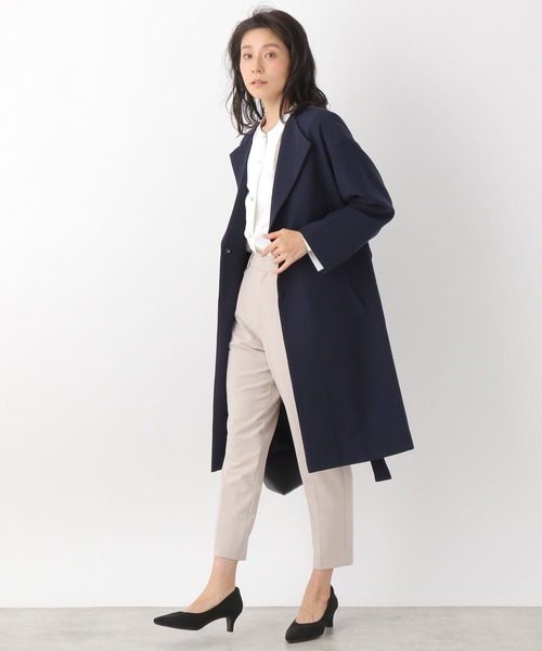 LEPSIM(レプシィム)の「ガウンコート 260648(トレンチコート・レディース・ネイビー/グレイッシュベージュ・FREE)」の3枚目の写真