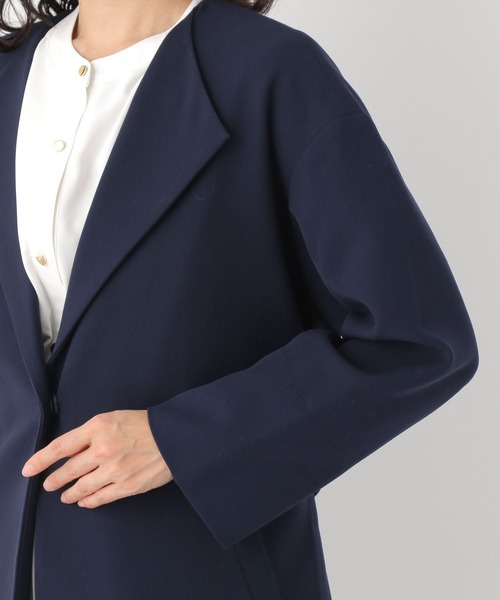 LEPSIM(レプシィム)の「ガウンコート 260648(トレンチコート・レディース・ネイビー/グレイッシュベージュ・FREE)」の5枚目の写真