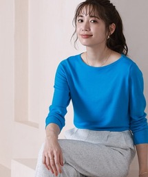 シルクタッチウォッシャブルニット ボートネック