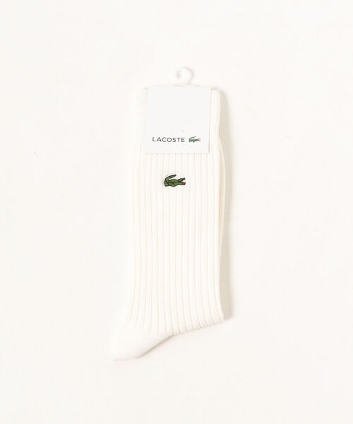 BEAMS LIGHTS（ビームスライツ）の「LACOSTE / リブ ニット ソックス（ソックス/靴下・メンズ・ネイビー/ホワイト/ブラック・ONE SIZE）」の4枚目の写真