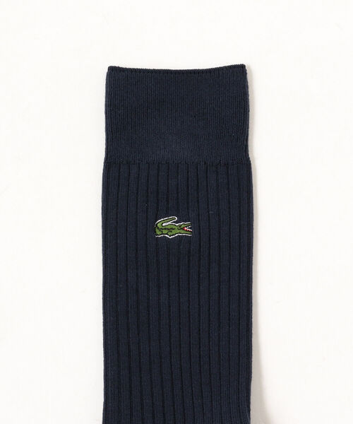 BEAMS LIGHTS（ビームスライツ）の「LACOSTE / リブ ニット ソックス（ソックス/靴下・メンズ・ネイビー/ホワイト/ブラック・ONE SIZE）」の5枚目の写真
