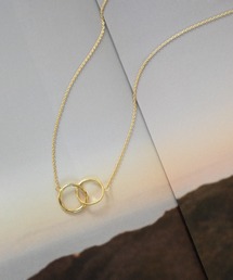 SV925 ダブルリングネックレス
