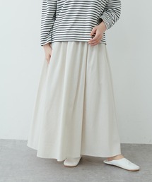 【WEB限定】コットンリネンフレアスカート