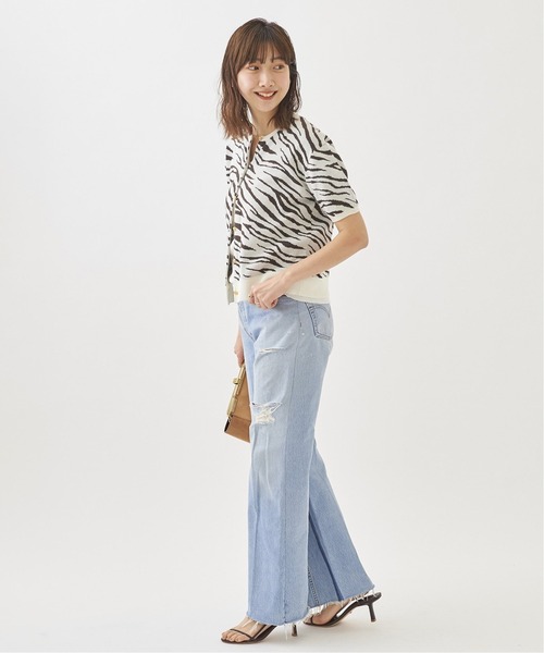 plage（プラージュ）の「W JACQUARD カーディガン◆（カーディガン/ボレロ・レディース・ホワイト/グレー・FREE）」の8枚目の写真