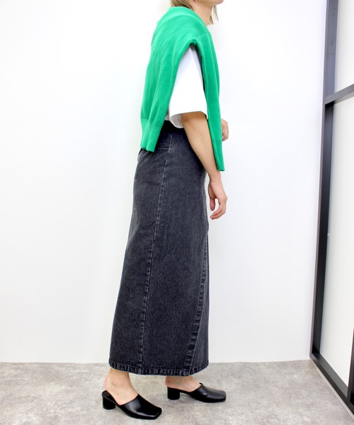 MLI'A（エムリア）の「セミタイトデニムロングスカート（スカート・レディース・グレー/ブルー/インディゴブルー・FREE）」の22枚目の写真