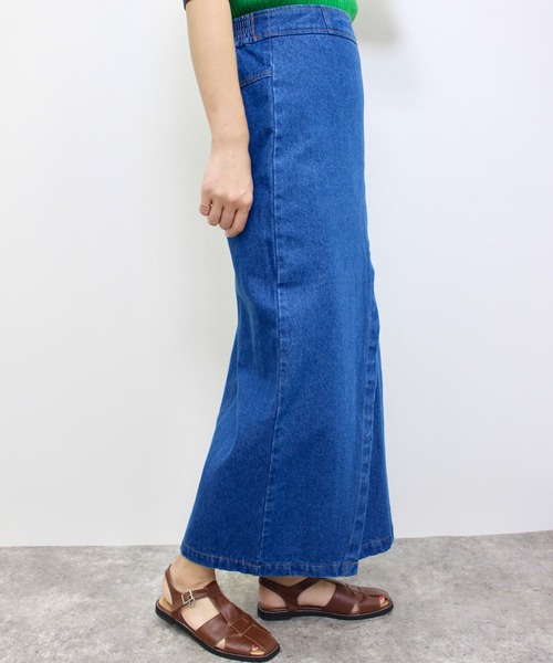 MLI'A（エムリア）の「セミタイトデニムロングスカート（スカート・レディース・グレー/ブルー/インディゴブルー・FREE）」の21枚目の写真