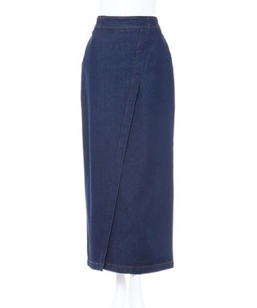 MLI'A（エムリア）の「セミタイトデニムロングスカート（スカート・レディース・グレー/ブルー/インディゴブルー・FREE）」の8枚目の写真