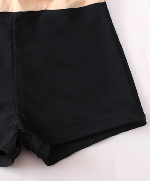 レディース水着 シアーマムルーク袖のレトロワンピ風フリルオールインワンスイムウェア（水着）｜TeddyShop（テディショップ）