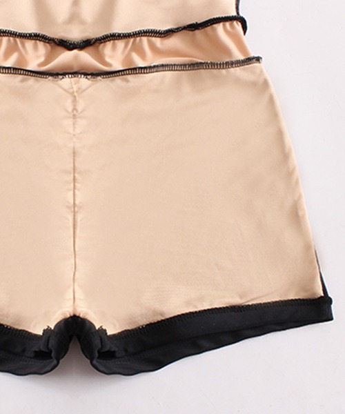 レディース水着 シアーマムルーク袖のレトロワンピ風フリルオールインワンスイムウェア（水着）｜TeddyShop（テディショップ）