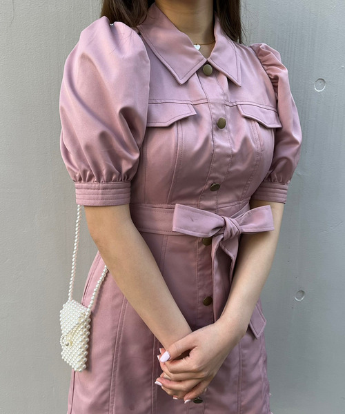 【TITTY&CO.】ボリュームスリーブミニワンピース TITTY&CO.（ティティーアンドコー）の「【TITTY&CO.】ボリューム