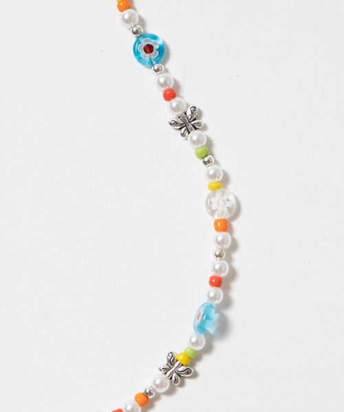 WEGO（ウィゴー）の「WEGO/フラワービーズミックスネックレス（ネックレス・レディース・ブルー/その他1/ブラック・FREE）」の9枚目の写真