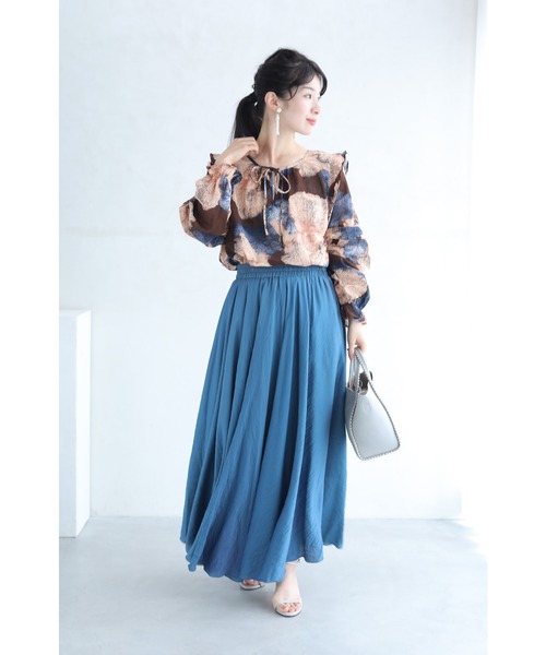 cawaii(カワイイ)の「ふんわりと咲く花を描いたシアーブラウストップス(シャツ/ブラウス・レディース・マルチ・FREE)」の22枚目の写真