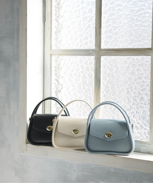 ems excite(エムズエキサイト)の「アーチハンドルミニBAG(ハンドバッグ・レディース・ブラック/オフホワイト/ブルー・FREE)」の14枚目の写真