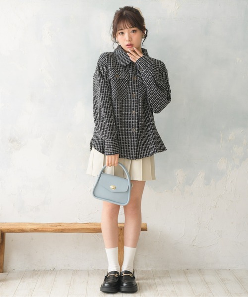 ems excite(エムズエキサイト)の「アーチハンドルミニBAG(ハンドバッグ・レディース・ブラック/オフホワイト/ブルー・FREE)」の11枚目の写真