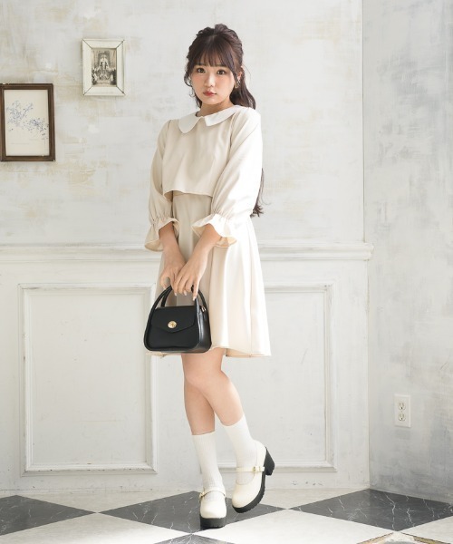 ems excite(エムズエキサイト)の「アーチハンドルミニBAG(ハンドバッグ・レディース・ブラック/オフホワイト/ブルー・FREE)」の12枚目の写真