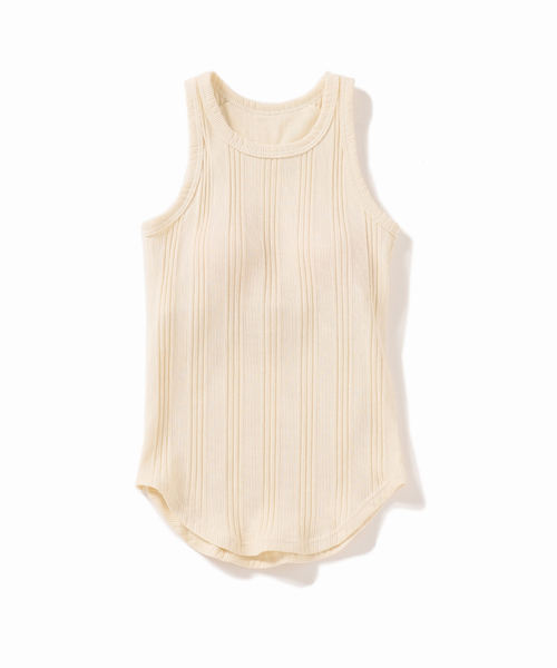 IENA（イエナ）の「オーガニックコットンリブアメスリブラタンク EMILY WEEK × IENA（その他アンダーウェア/インナー・レディース・ブラウン/ブルー/アイボリー・38/36）」の2枚目の写真