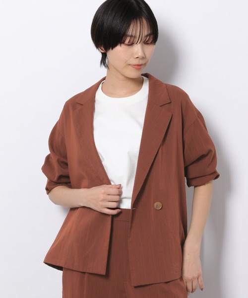 LAKOLE（ラコレ）の「ストレッチスラブショートジャケット